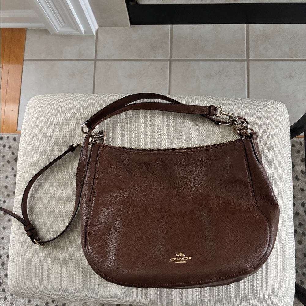 Coach Dark Brown Leather Shoulder Bag